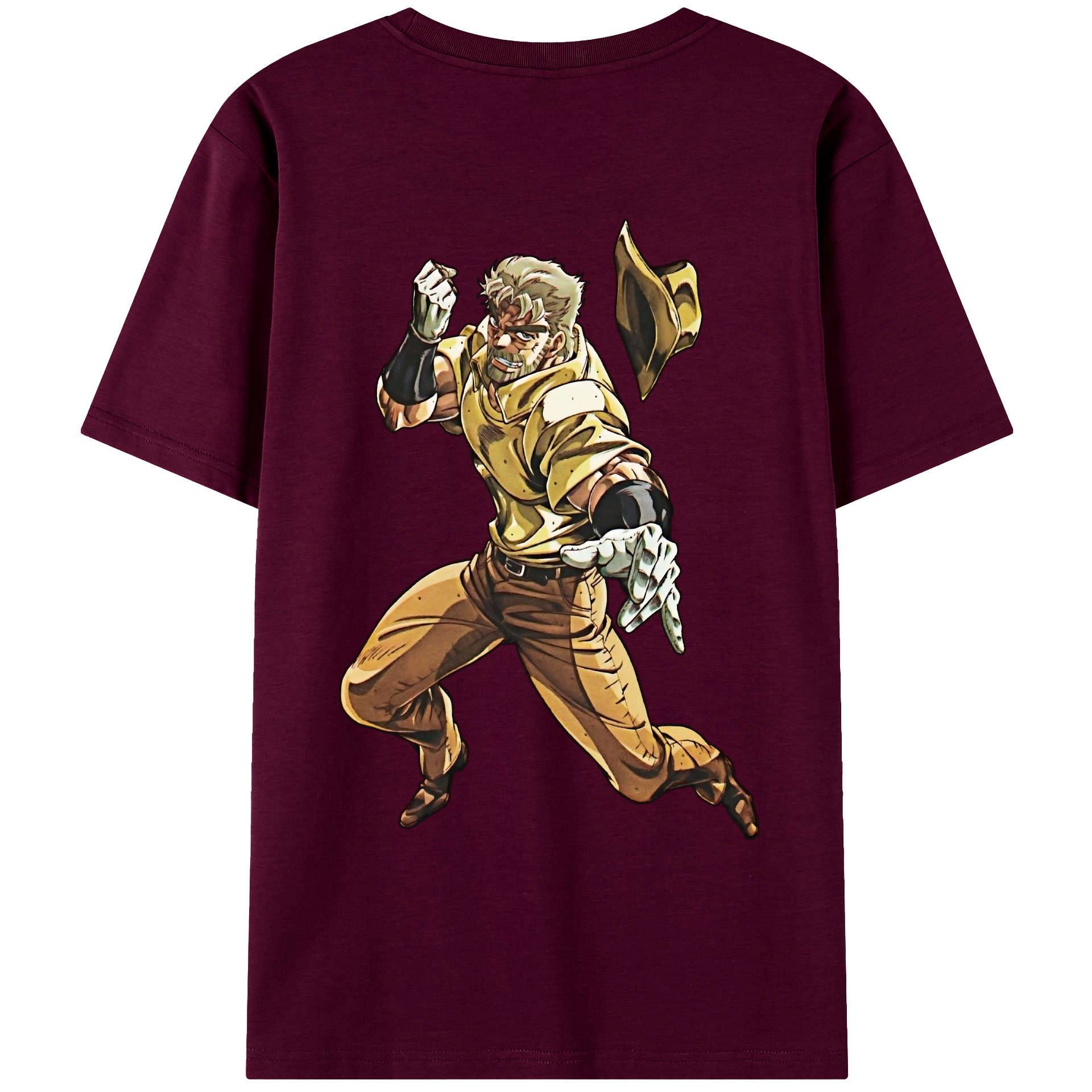 （画像用） ジョジョの奇妙な冒険 ジョセフ?ジョースター JoJo's Bizarre Adventure Joseph Joestar レディース半袖Tシャツ(バックプリント)